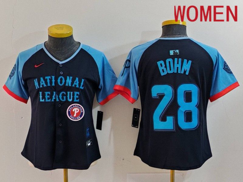 Women Philadelphia Phillies #28 Bohm Blue All star 2024 Nike MLB Jersey style 1->youth mlb jersey->Youth Jersey